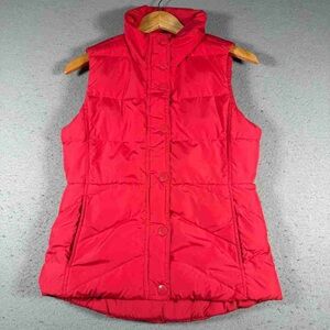 Women's Red Puffer Vest